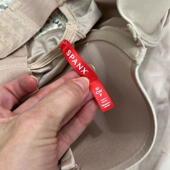 Spanx strapless bodysuit tan nude small s shaper removeable straps bra small s - Picture 5 of 6